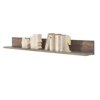 WANDBOARD Thermo Eiche, grau, Wandregal 152 cm - Eichefarben/Grau, Holzwerkstoff (152/17/20cm) - Furn.Design