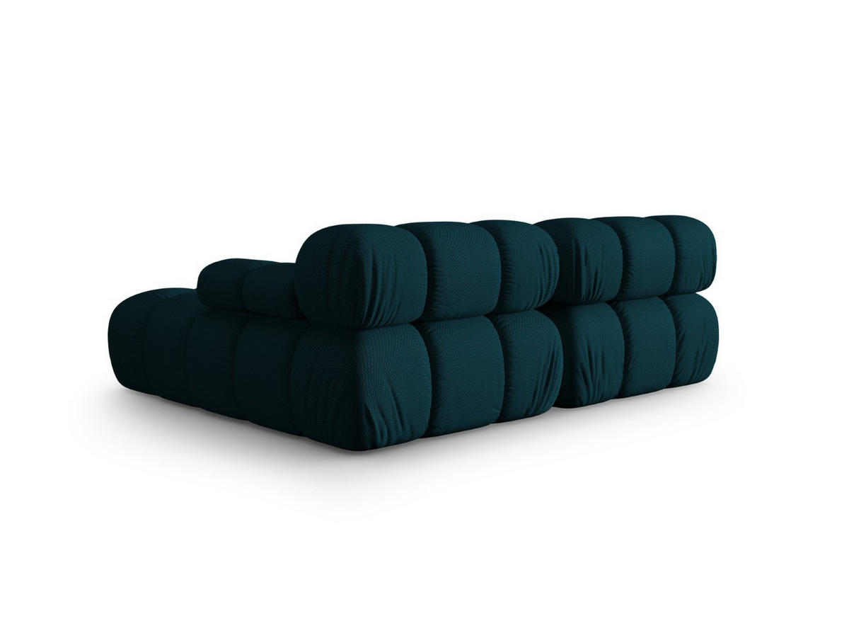ECKSOFA modular rechts Bellis aus 3D-Stoff marineblau 3 Sitzplätze - Blau, Textil (155/188cm) - Micadoni