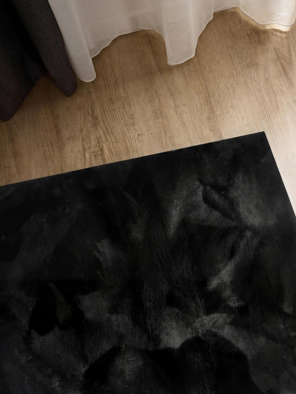 KUNSTFELLTEPPICH Furry Schwarz 200/290 cm - Schwarz, Kunststoff/Textil (200/290cm) - benuta