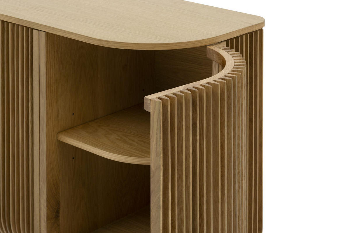 SIDEBOARD Franz, Natur Massiveiche - Beige, Holz (45/69/175cm) - WOODEK