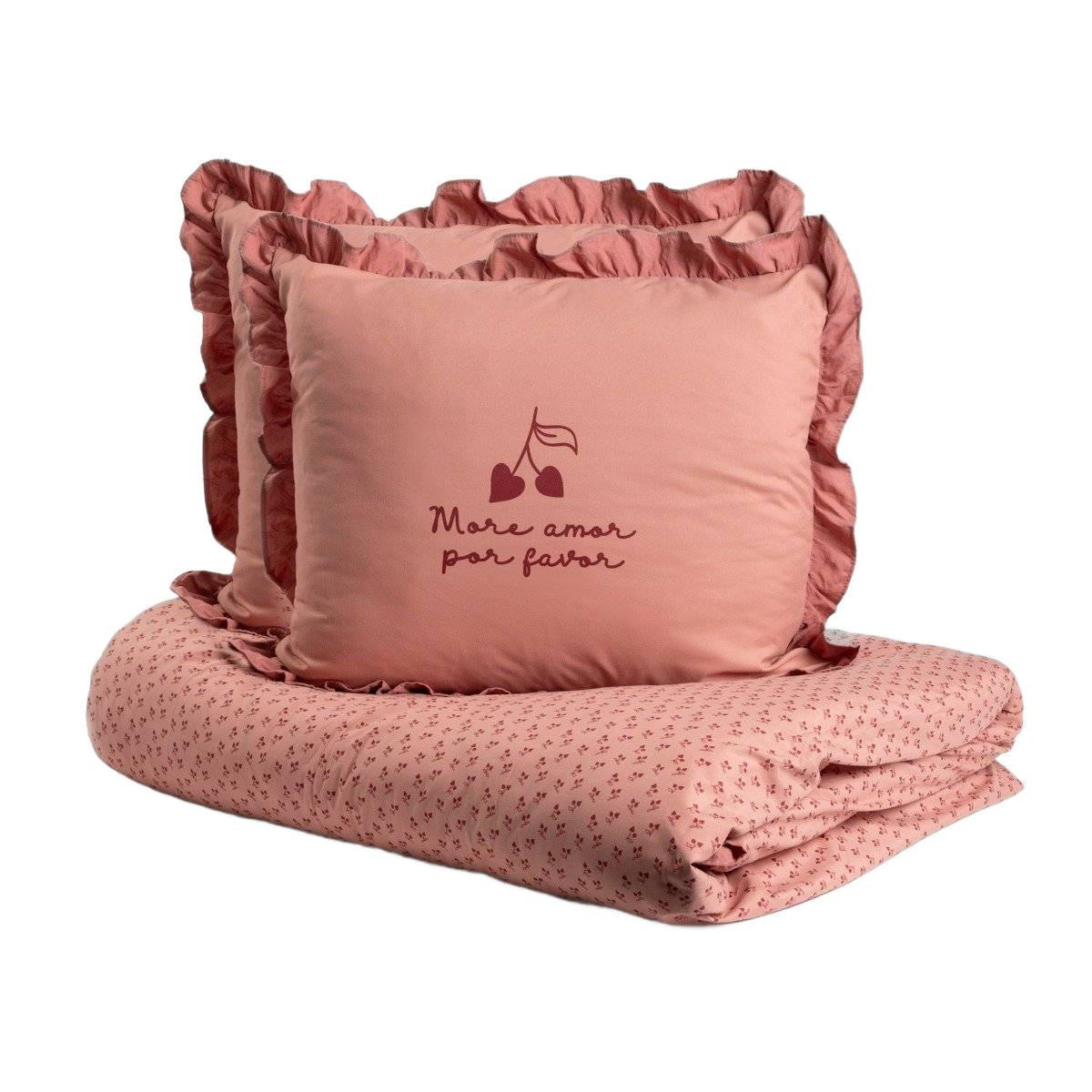 BETTWÄSCHE Cherish Love rot 160/200 cm - Rot, Textil (160/200cm) - Homla