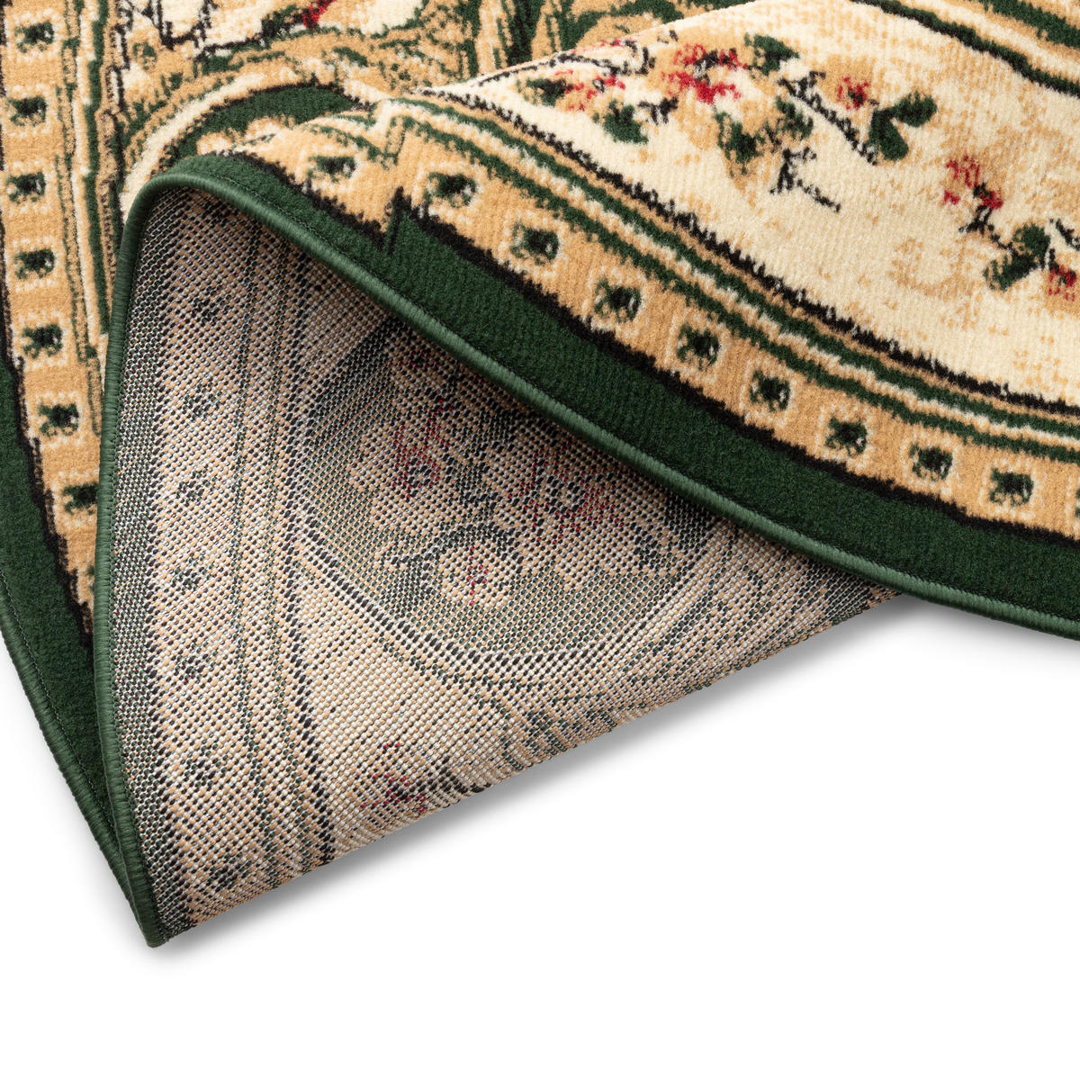 TEPPICH ATLAS oval grün floral 160/220 cm - Grün, Textil (160/220cm) - Tapiso