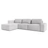 ECKSOFA L Form Arkleton Hellgrau 360/180/93 cm Links mit Schlaffunktion - Hellgrau/Schwarz, Kunststoff/Textil (180/360cm) - AX Living