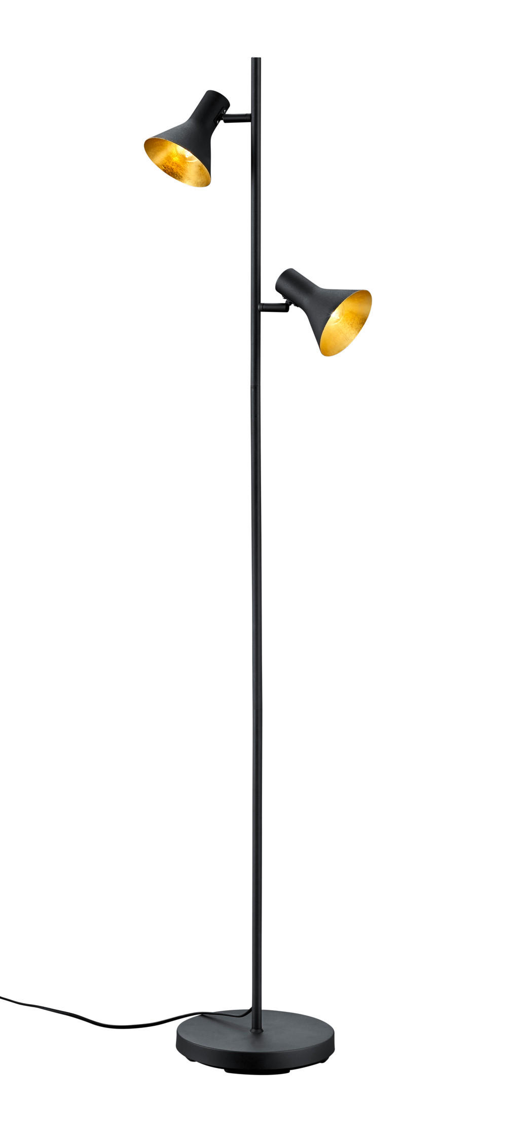 STEHLAMPE NINA - Schwarz - 0/0/144 cm - Schwarz, Metall (33.5/33.5/144cm) - Trio Leuchten