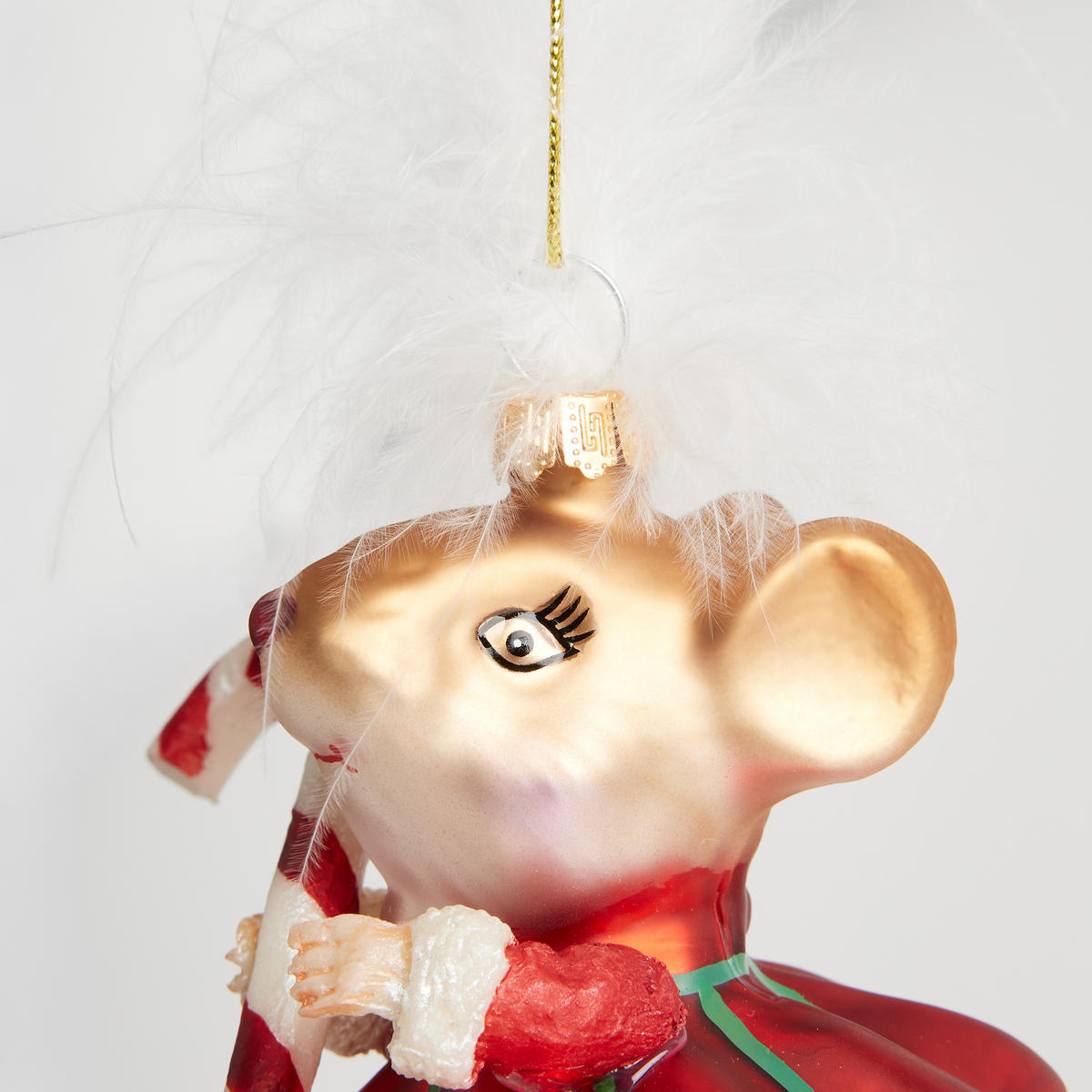 GLASKUGEL Mousinis, Rot, 7.5 x 8.5 x 11 cm, Dekorative Weihnachtsdeko - Rot, Glas (8.5/7.5/11cm) - home&you