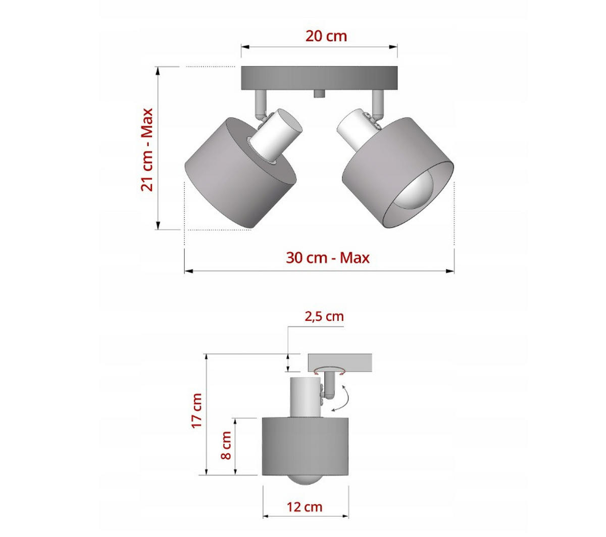 DECKENLEUCHTE Ecru - Beige/Goldfarben, Metall (30/30/21cm) - kiki design