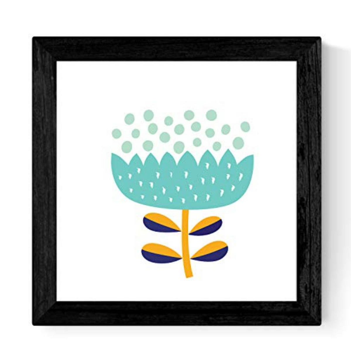 POSTER Set mit 4 Zweigen und Blumen Pastelltöne Nordische skandinavische 25x25 cm Rahmenlos - Klar, Papier (25/3cm) - Nacnic