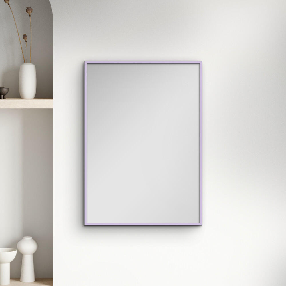 SPIEGEL - Fliederfarbenes Holz - Flieder, Holz/Papier (70/100/2cm) - Poster&Frame