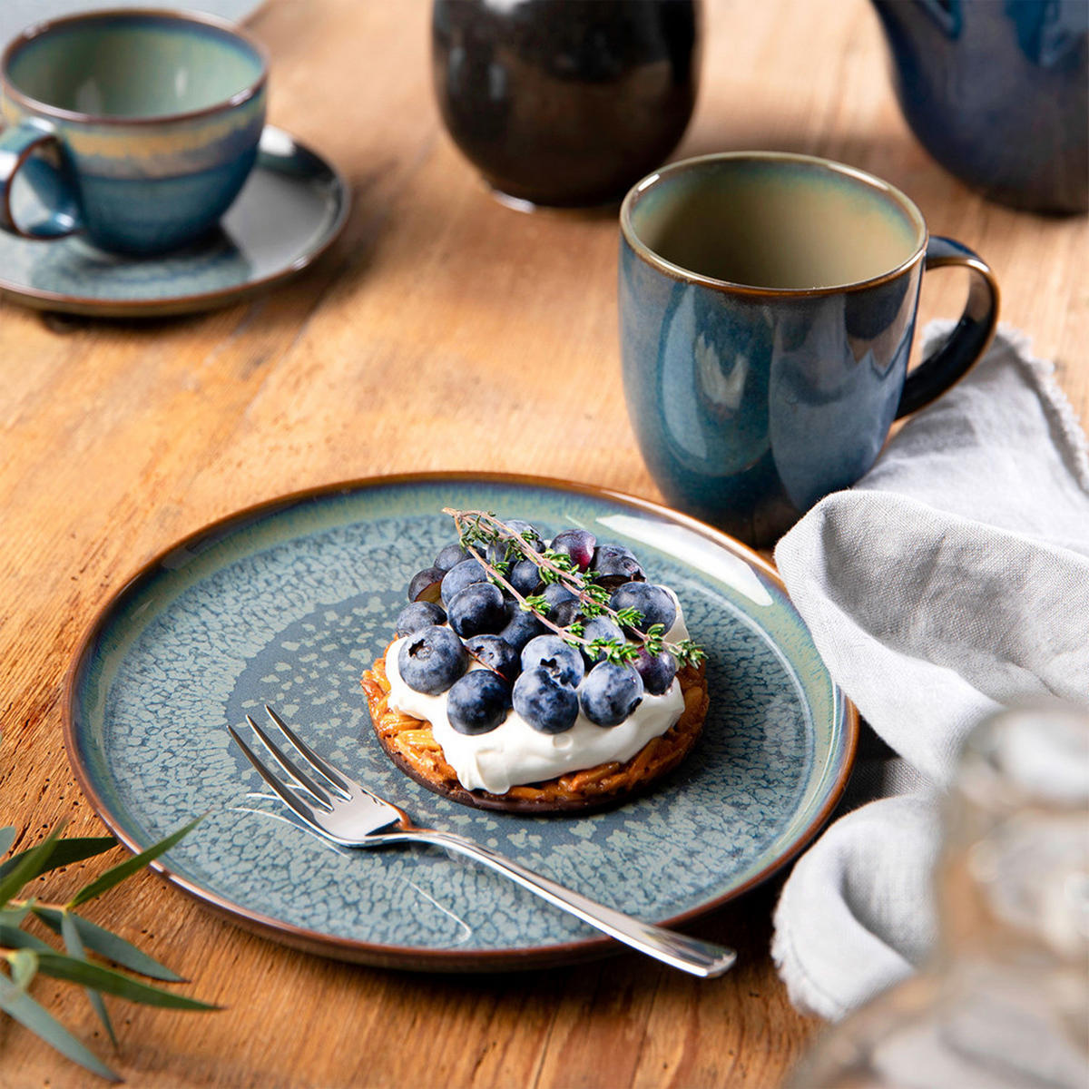 KAFFEEBECHER Crafted Breeze 358 ml 6er Set - Blaugrau, Keramik (0.358L) - like.Villeroy & Boch