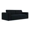 3-SITZER SOFA Samt Stoff Blau - Blau/Schwarz, Kunststoff/Textil (224/80/103cm) - Makamii