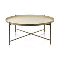 COUCHTISCH Lucas Beige 76.5/76.5/32 cm Metall - Beige, Metall (76.5/76.5/32cm) - Mondex