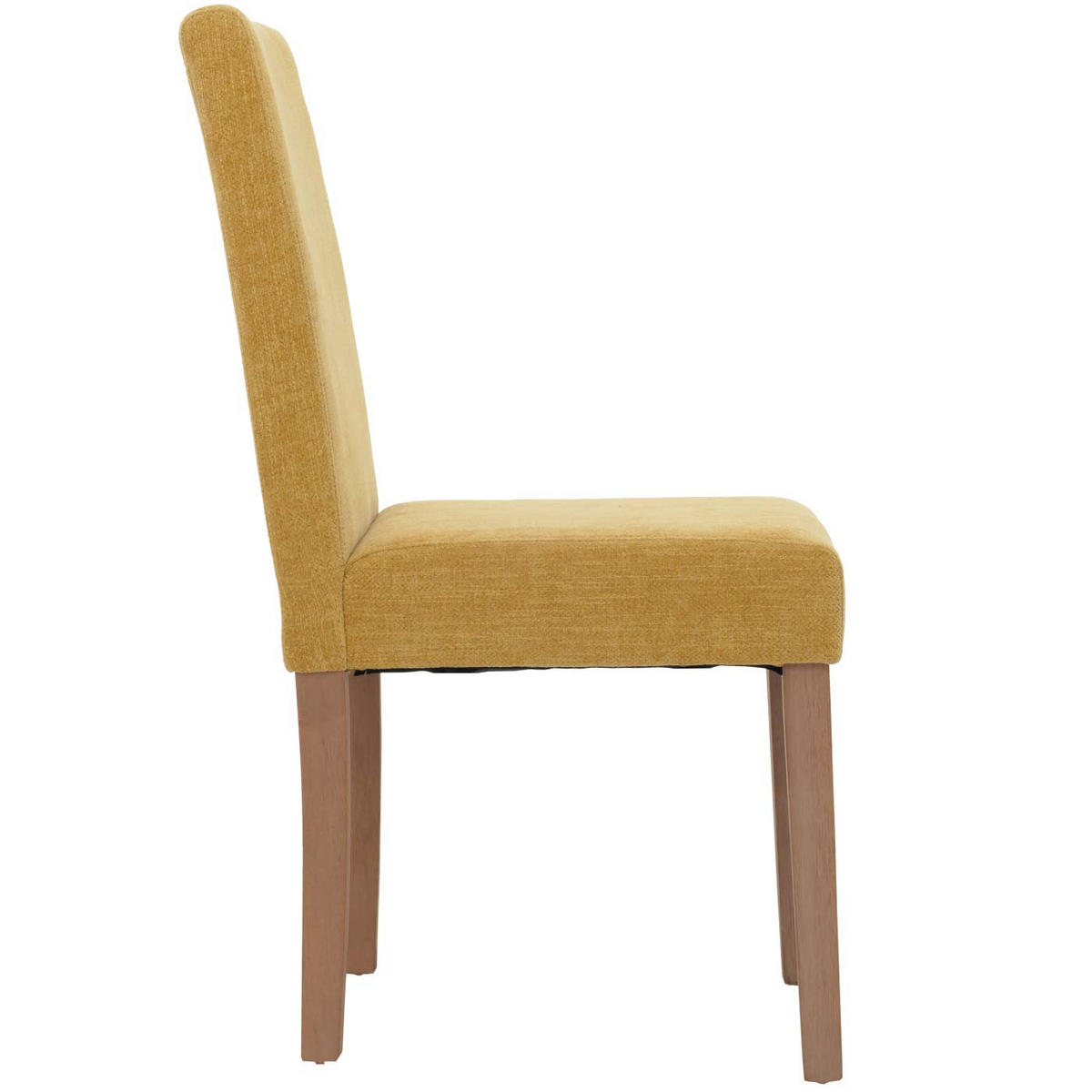 ESSZIMMERSTUHL 4er-Set klassisch und zeitlos 90x42x50cm Sitzhöhe 47cm Stoff/Textil Chenille Holz naturfarbene Beine Gelb - Gelb, Textil (42/90/50cm) - CHEFGASTRO