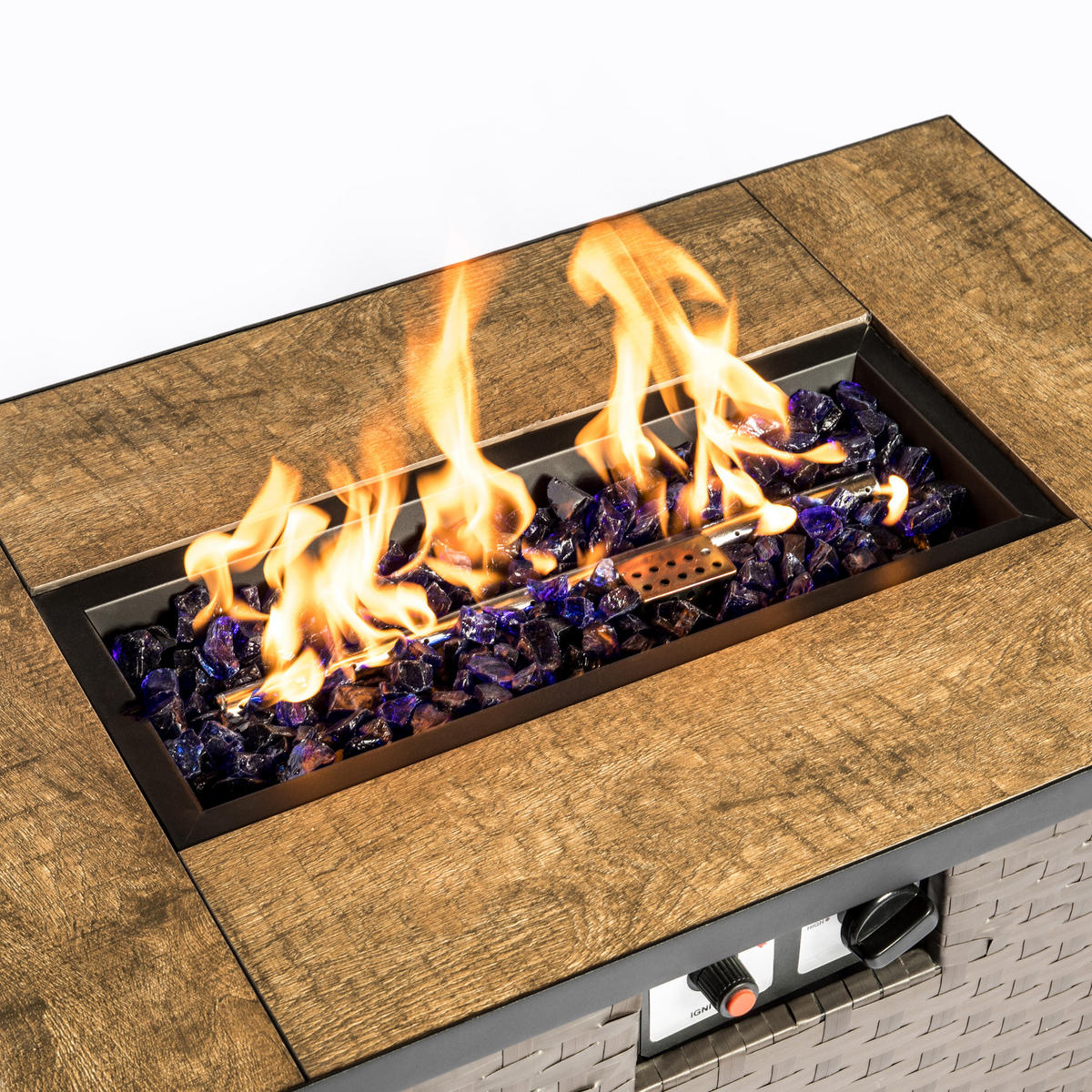 FEUERSTELLENZUBEHÖR Blau 4kg - Blau, Glas (29.8/7.6/7.6cm) - Teamson Home