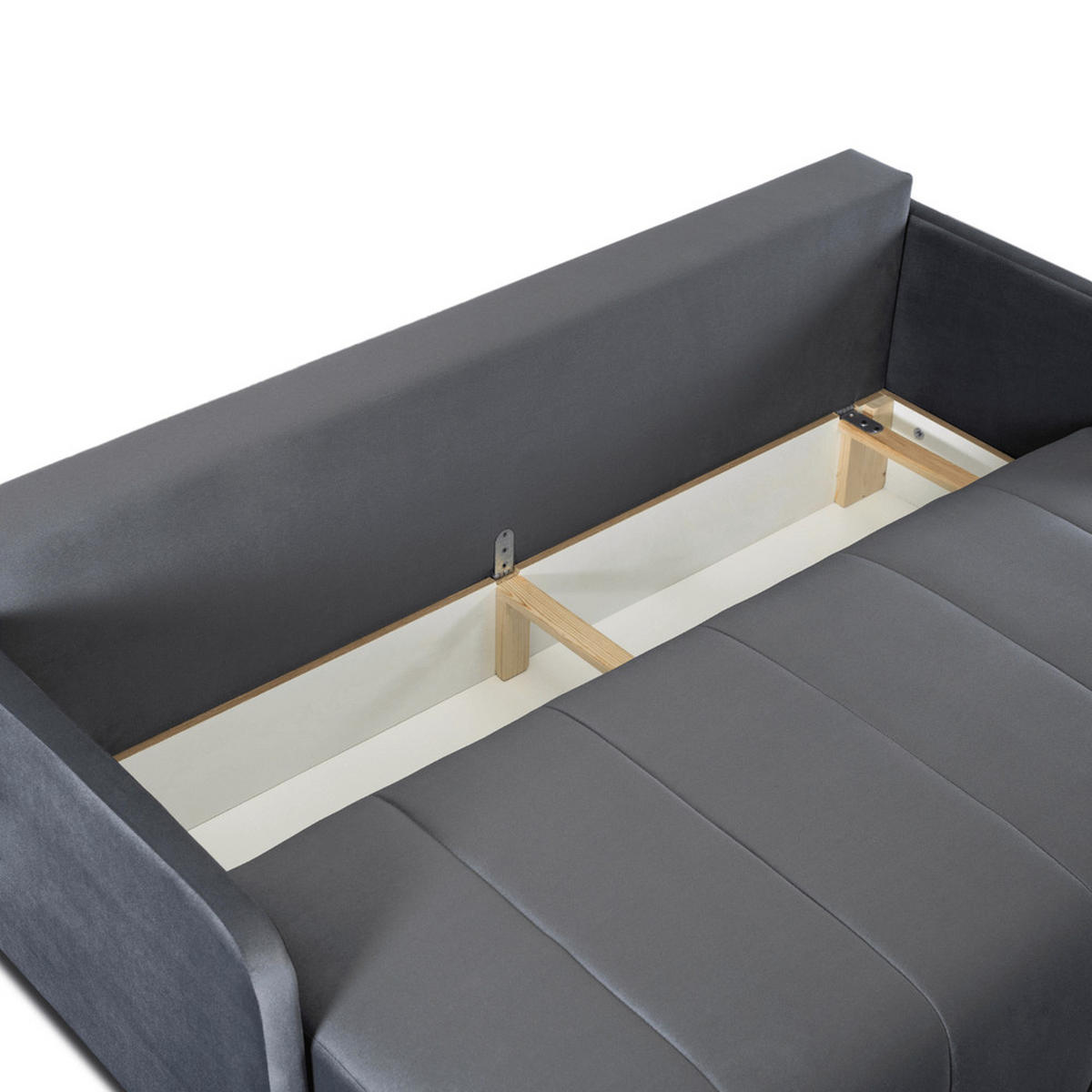 SOFA IBIZA Schlaffunktion Hellgrau - Grau, Holz/Textil (202/93/97cm) - makarowski meble