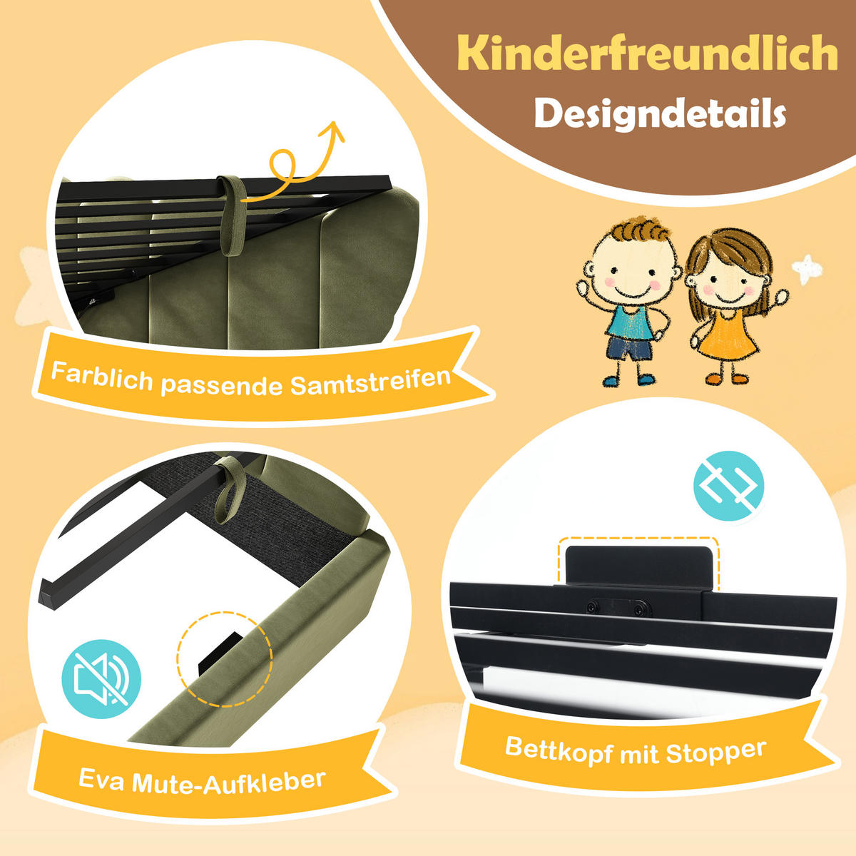 POLSTERBETT 90/200 cm mit hydraulischem Stauraum und Kronen-Gitter-Design, Grün - Grün, Holz (90/200cm) - Redom