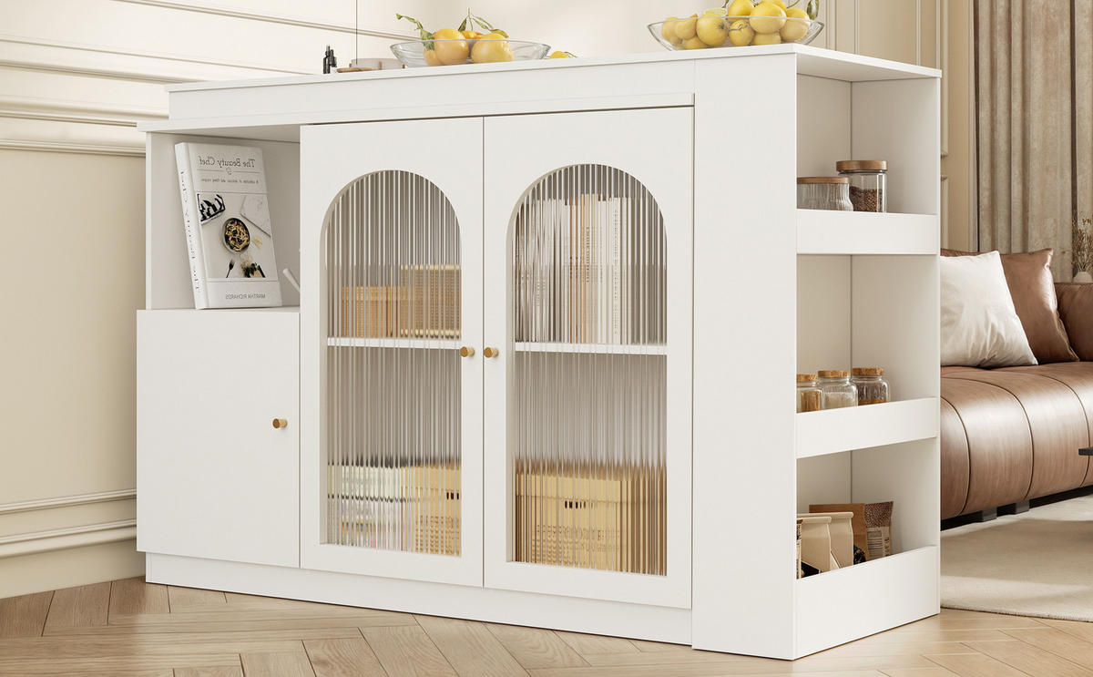 BARTISCH Weiß 120/40/103 cm - Weiß, Holz (40/120/103cm) - PANGIVO