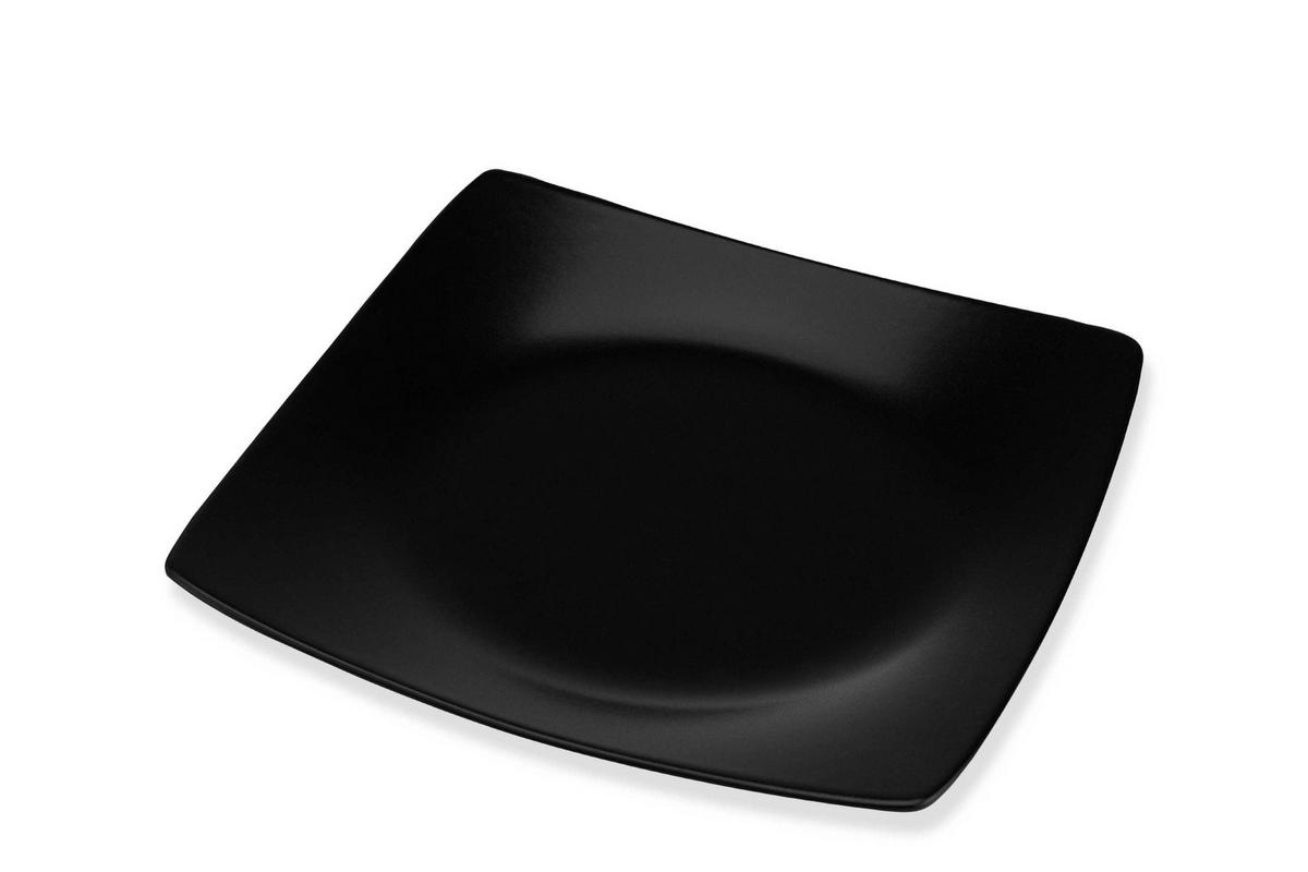 TELLERSET EPIRI Dessertteller 6 Personen 6-tlg - Schwarz, Keramik (21cm) - KONSIMO®