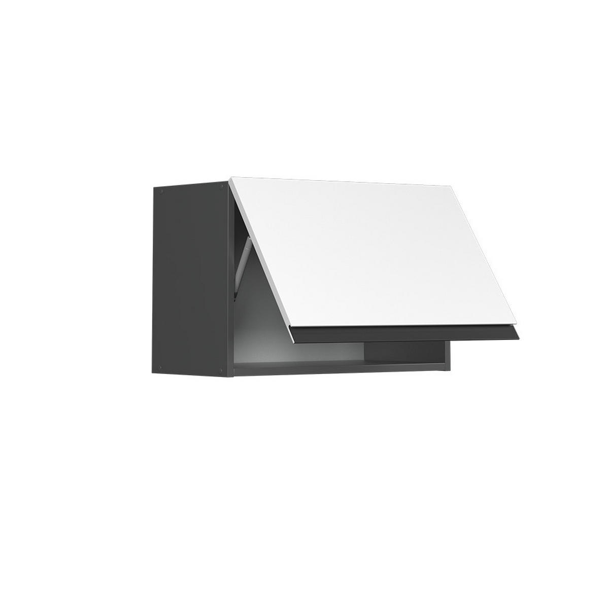 HÄNGESCHRANK R-Line Weiß 60 cm J-Shape, flach - Anthrazit/Weiß, Holzwerkstoff (60/40/31cm) - Vicco