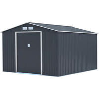 METALL-GARTENHAUS vegas Grau - Grau, Metall (277/202/319cm) - Habitat Garten