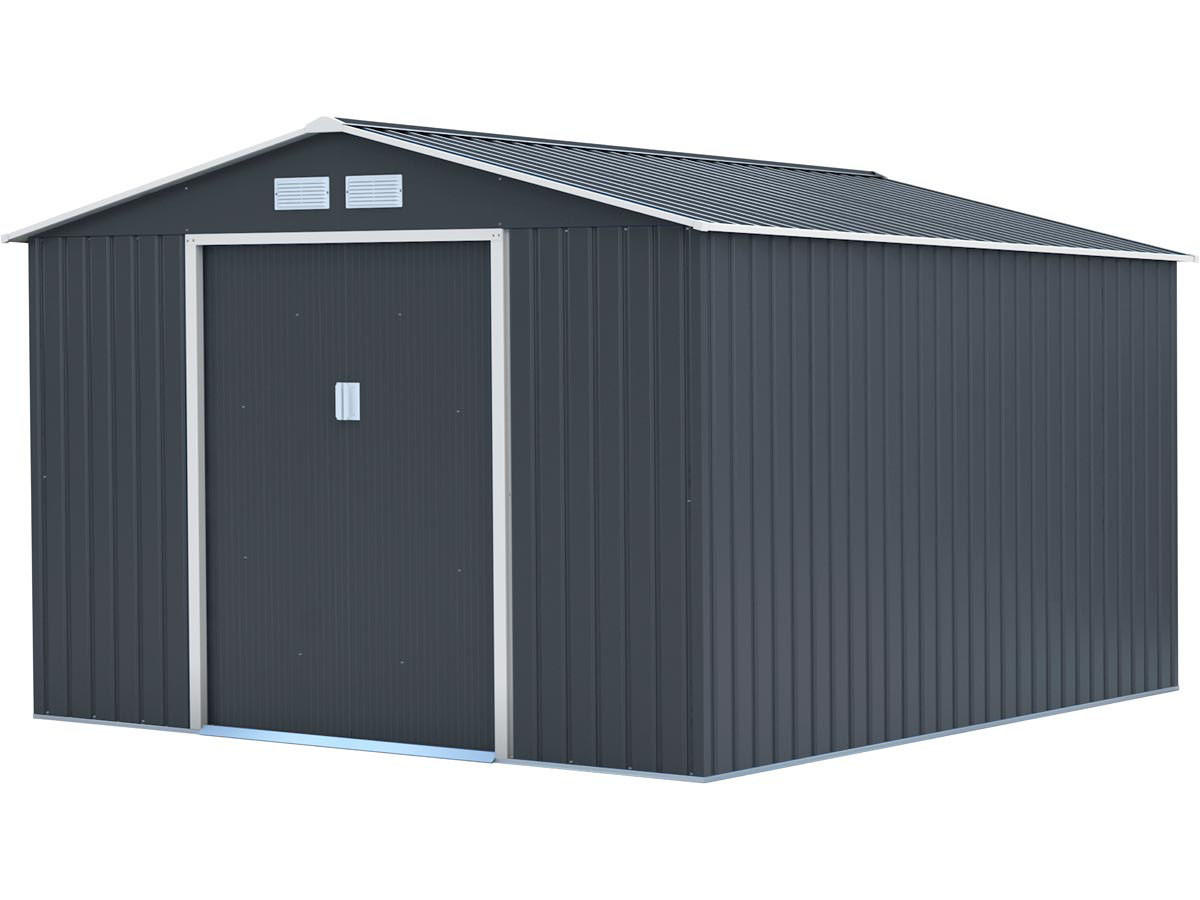 METALL-GARTENHAUS vegas Grau - Grau, Metall (277/202/319cm) - Habitat Garten