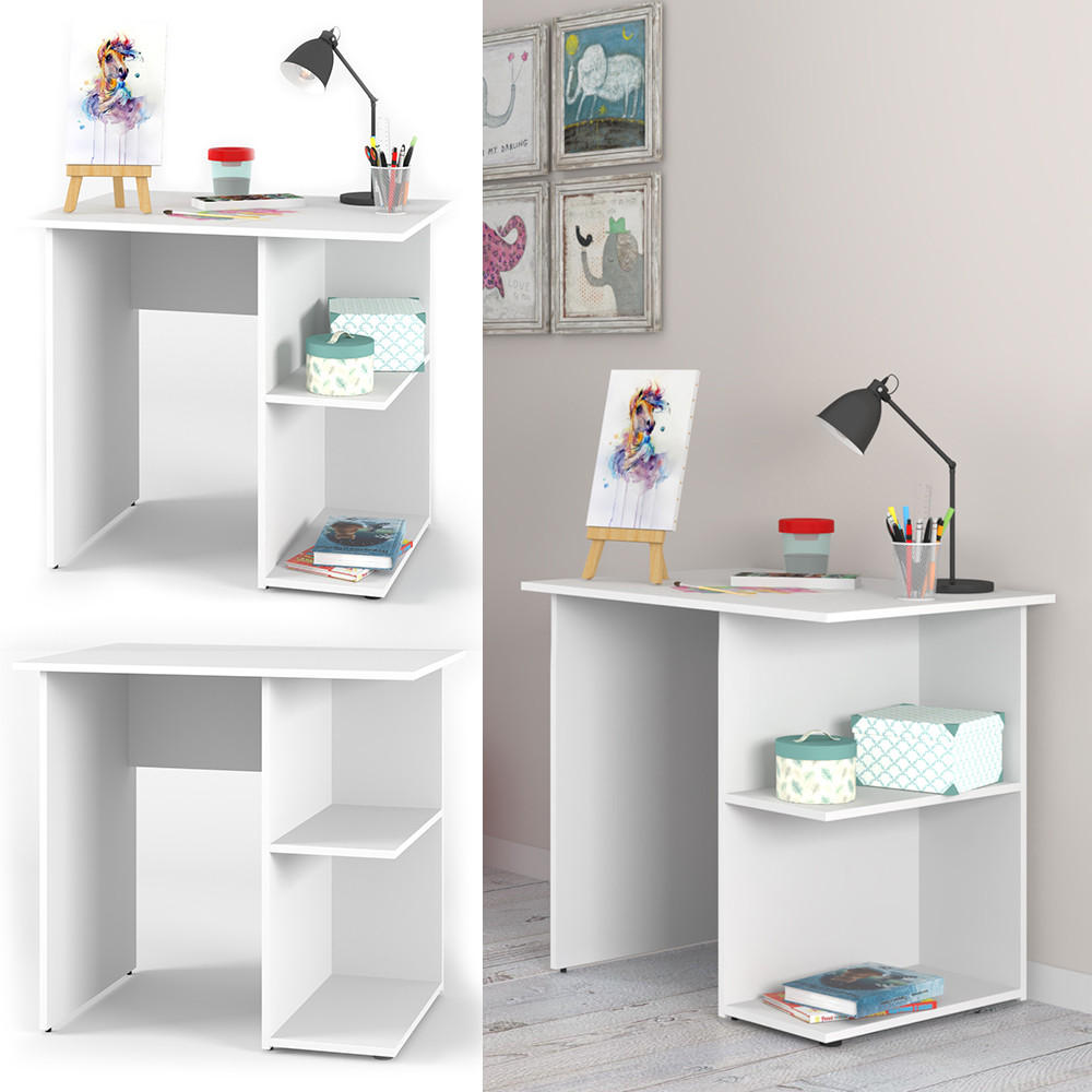 SCHREIBTISCH Simple Weiß 82 x 60 cm - Weiß, Holzwerkstoff (60/82/76cm) - Vicco