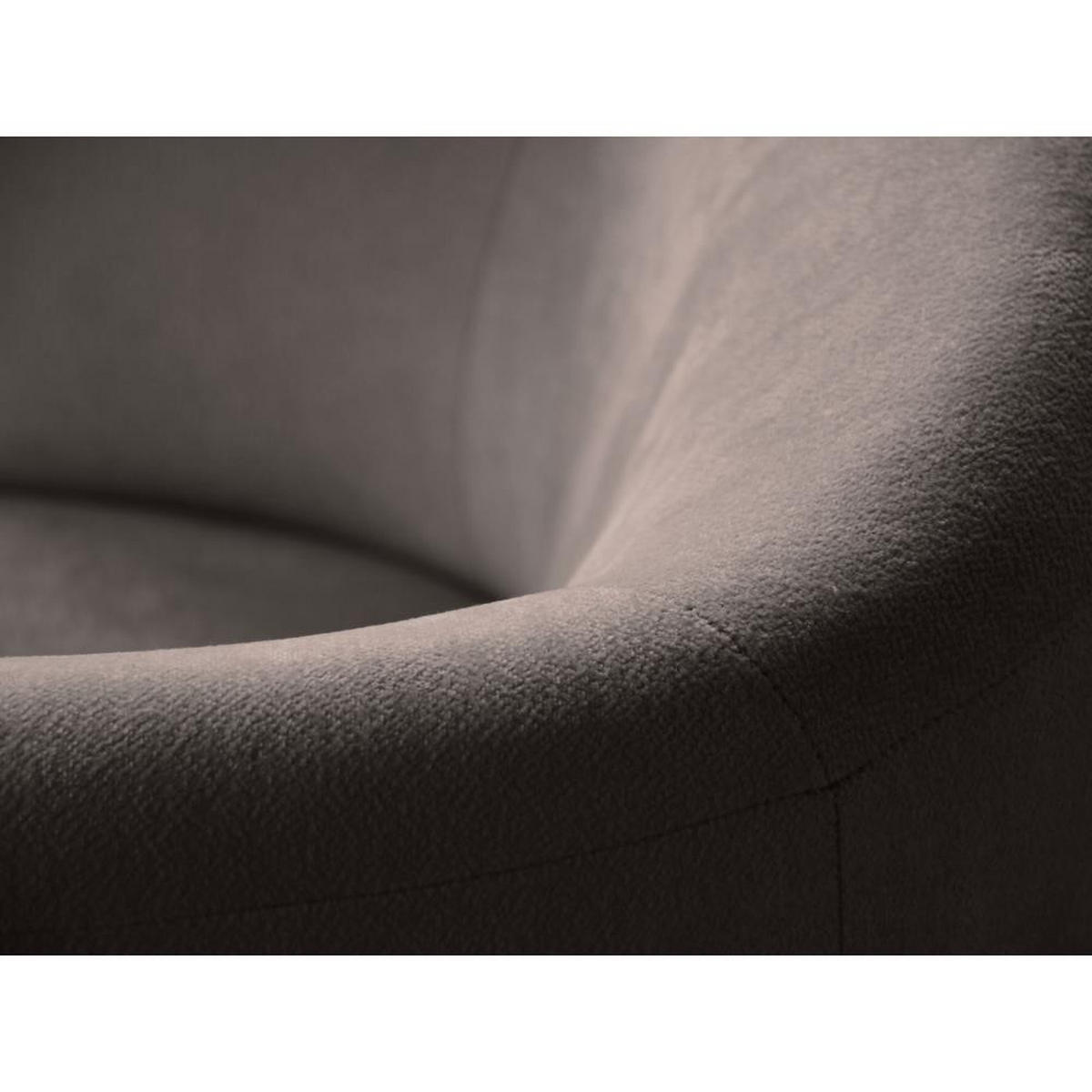 2-SITZER SOFA Nori braun velour - Schwarz/Braun, Kunststoff/Textil (150/68/72cm) - Beautysofa