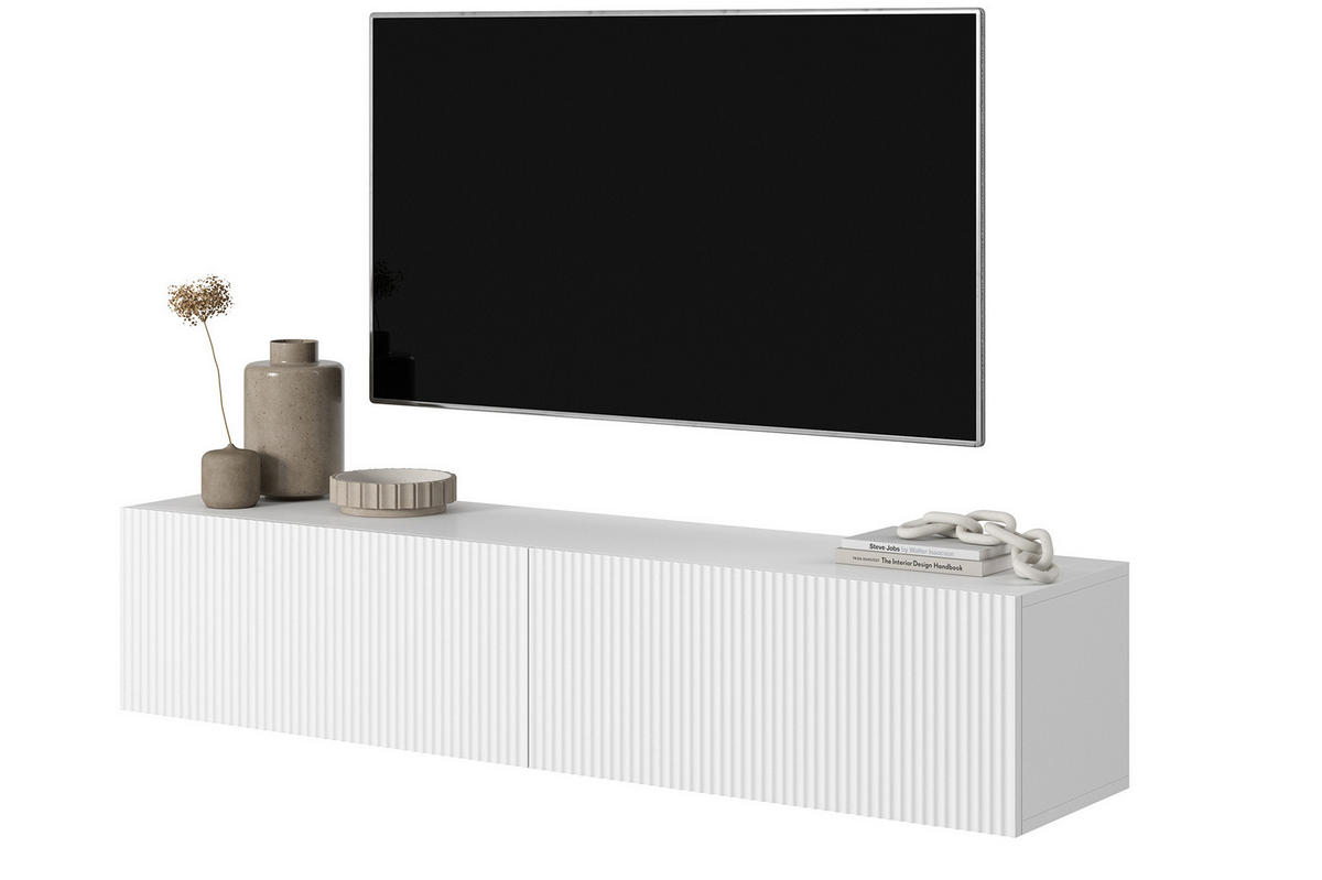 TV-HÄNGEBOARD Veldio Weiß 140 cm - Weiß, Holzwerkstoff (140/28.5/31.6cm) - Selsey