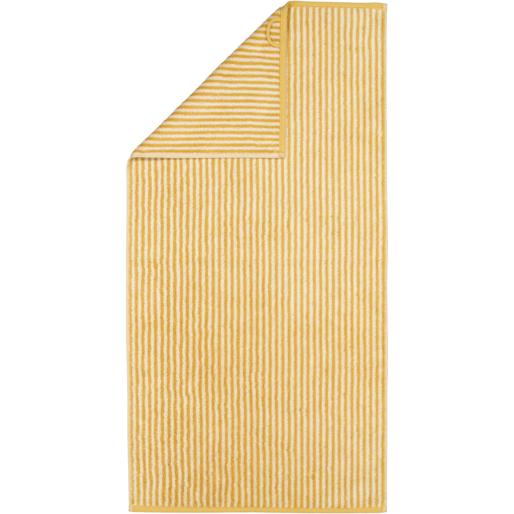 HANDTUCH TWO-TONE STRIPES 480 GOLD - 53 - Gelb, Textil (50/100cm) - Cawoe
