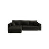 ECKSOFA mit Schlaffunktion MILO L Monolith 95 Links - Schwarz, Textil (280/175cm) - Bedante