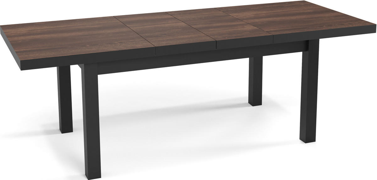 ESSTISCH Gemini rechteckig ausziehbar, Arvadonna Chestnut 200-300/100/78 cm  - Kastanienfarben/Schwarz, Holz/Holzwerkstoff (200/100/78cm) - WFL GROUP