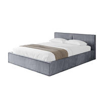 POLSTERBETT mit Bettkasten und Lattenrost, Boxbett ohne Matratze - EMMI-V1 180x200 Grau - Grau, Holzwerkstoff/Textil (180/200cm) - ALTDECOR