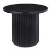COUCHTISCH Mangoholz schwarz rund 50 cm Lemont - Schwarz, Holz (50/50/40cm) - Beliani