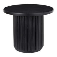 COUCHTISCH Mangoholz schwarz rund 50 cm Lemont - Schwarz, Holz (50/50/40cm) - Beliani