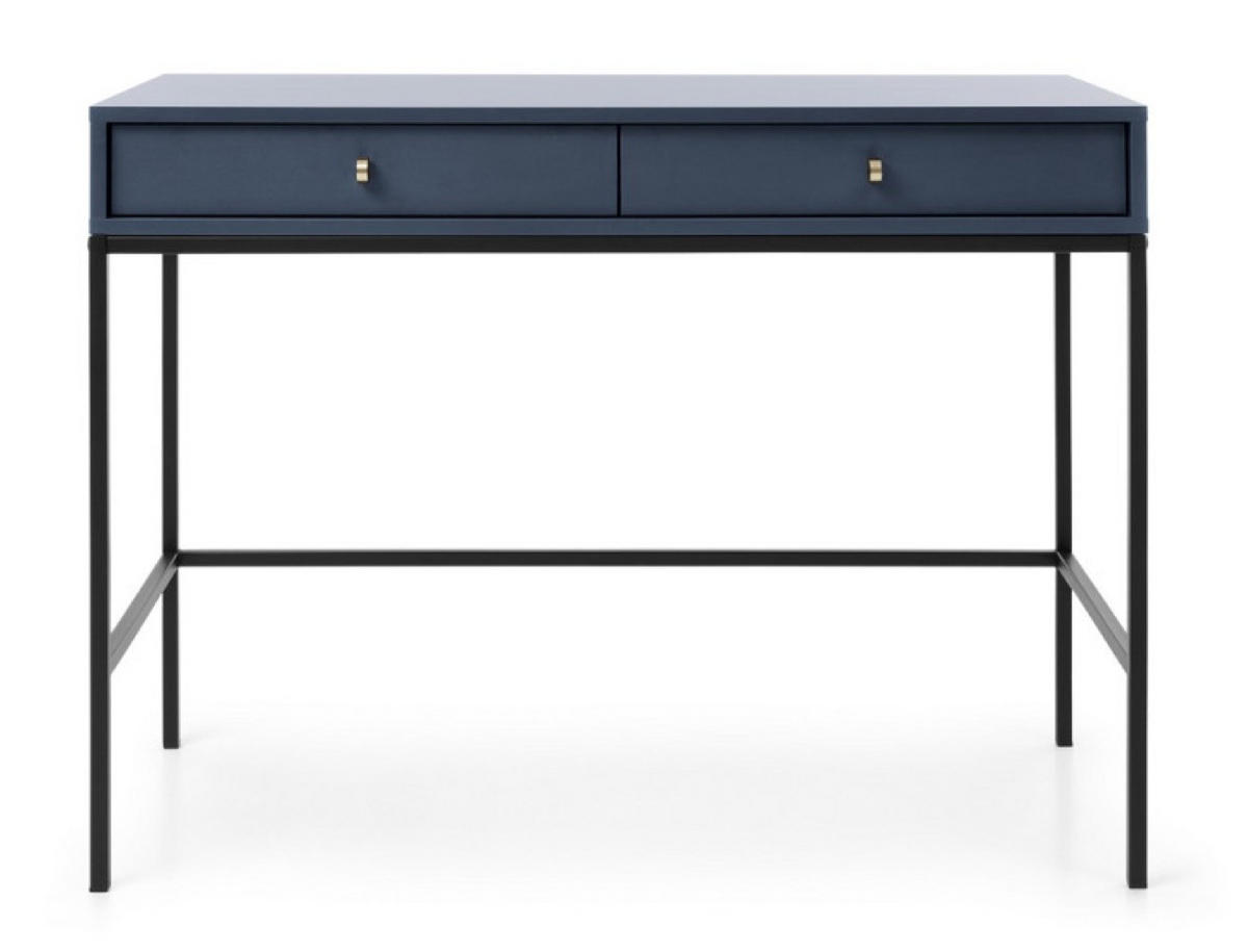 KONSOLENTISCH Dunkelblau Monako Mit Schubladen Schwarzer Rahmen - Blau, Holzwerkstoff (50/50/77.6cm) - Sepro Meble