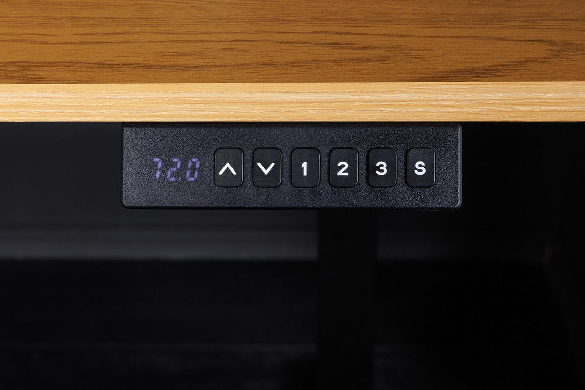 SCHREIBTISCH OAK DESK Schichtholz Natur 140 cm - Schwarz/Naturfarben, Holzwerkstoff/Metall (60/140/72cm) - riess-ambiente
