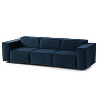 3-SITZER SOFA - Dunkelblau, Textil (260/70/96cm) - home24