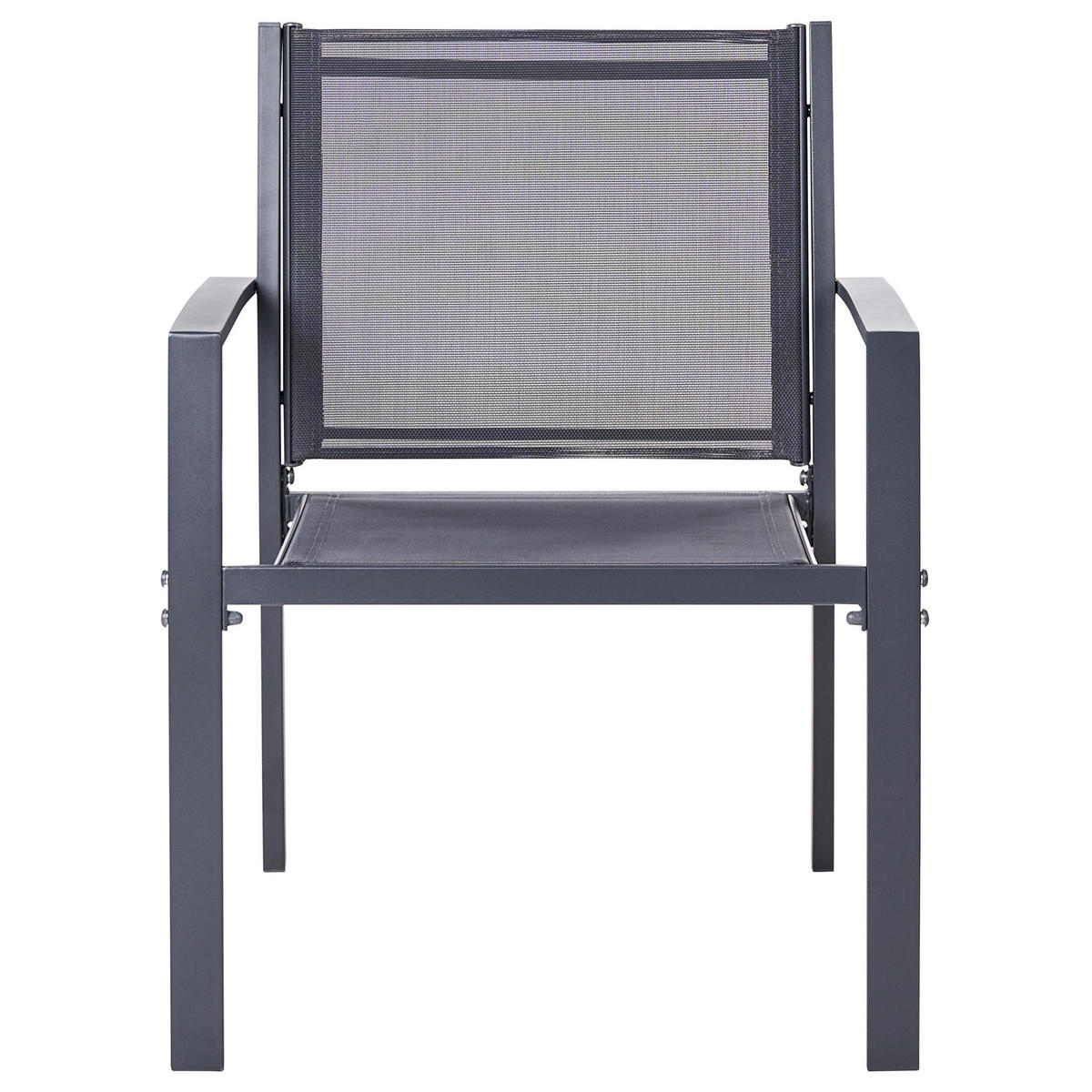 LOUNGE-SET mit Tisch 4-Sitzer TAVOLETO Dunkelgrau Metall - Dunkelgrau, Metall - Beliani