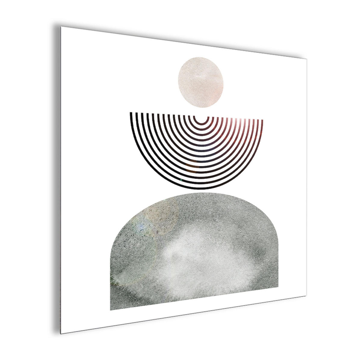 GLASBILD 50x50 cm abstrakte Formen - Beige, Glas (50/50cm) - artissimo