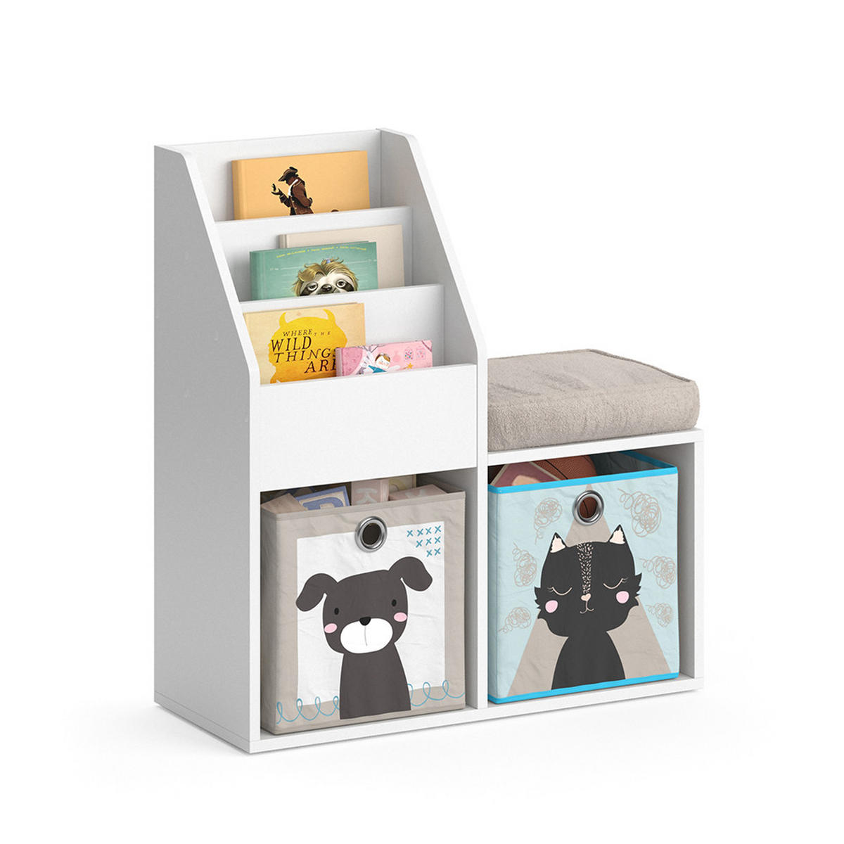 BÜCHERREGAL Luigi Weiß 72 x 79 cm - Weiß, Holzwerkstoff (72/79/30.9cm) - Vicco