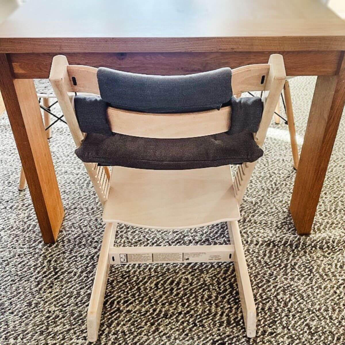 KINDERSTUHLPOLSTER Hochstuhl Sitzkissen Set für Stokke Tripp Trapp - Dunkelgrau, Textil (27/7/38cm) - Hoppediz
