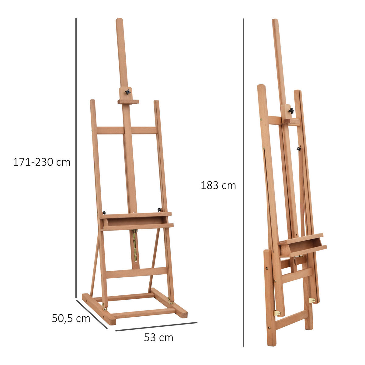 STAFFELEI DE-16668 Natur - Naturfarben, Holzwerkstoff (50.5/230/53cm) - ComfortXL