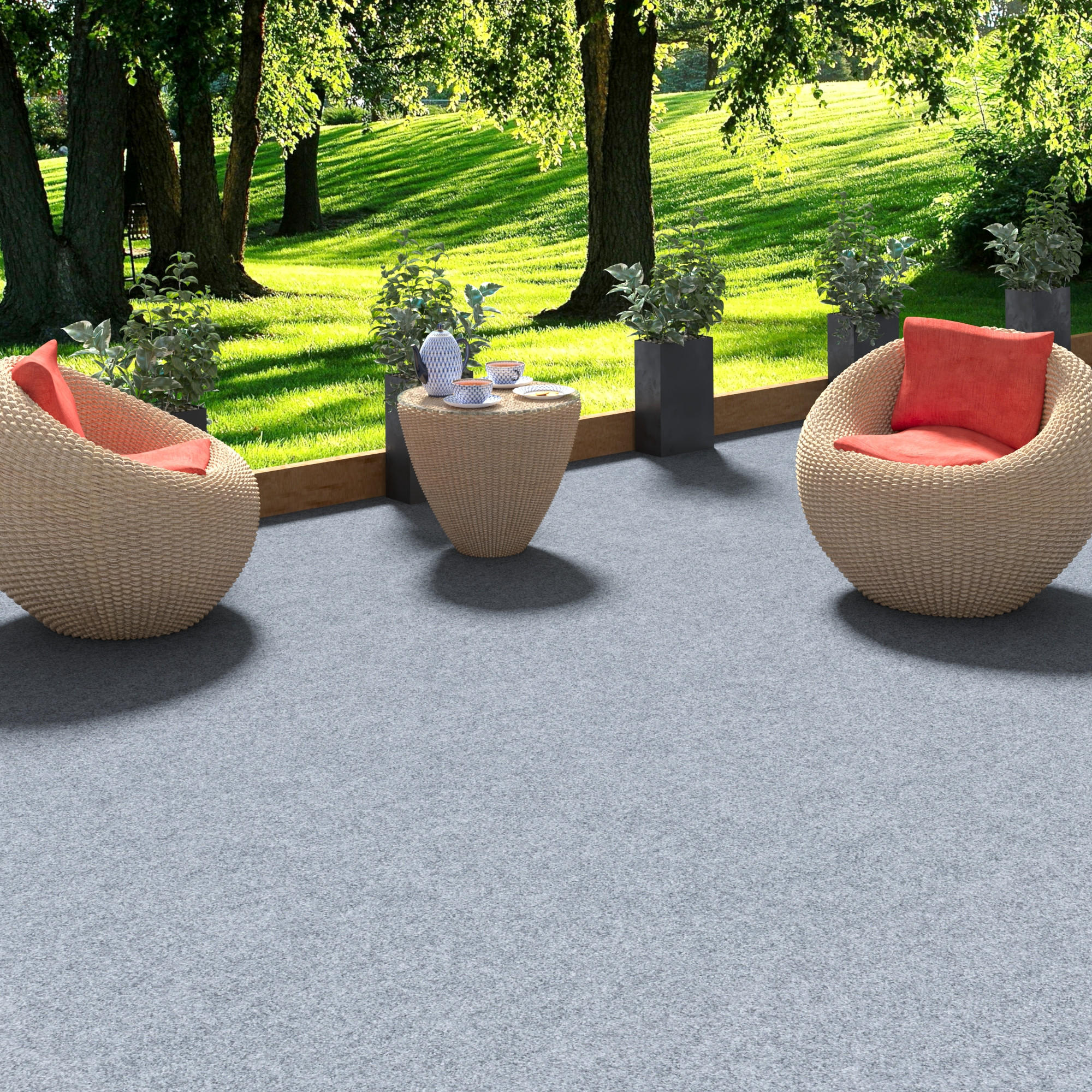 KUNSTRASEN RASENTEPPICH MIT NOPPEN KINGSTON - Grau, Textil (200/400cm) - Snapstyle