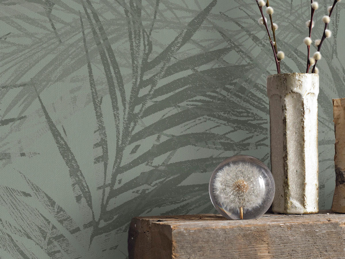 VLIESTAPETE Tropische Blätter - Grün, Papier/Kunststoff (52/1000cm) - Superfresco Easy