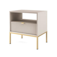 NACHTKONSOLE Nova Kaschmir / Gold 54 / 39 / 56cm - Kaschmir/Goldfarben, Holz/Holzwerkstoff (54/56/39cm) - Feldmann-Wohnen