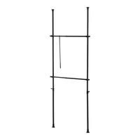 TELESKOPGARDEROBE Kemi - Schwarz, Metall (115/278/5cm) - [en.casa]