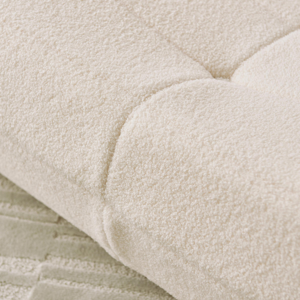 SITZSACK Stoff Beige 85 × 110 × 79 cm, gepolsterter Loungesessel mit breiter Sitzfläche - Beige, Textil (85/79/110cm) - WISHDOR