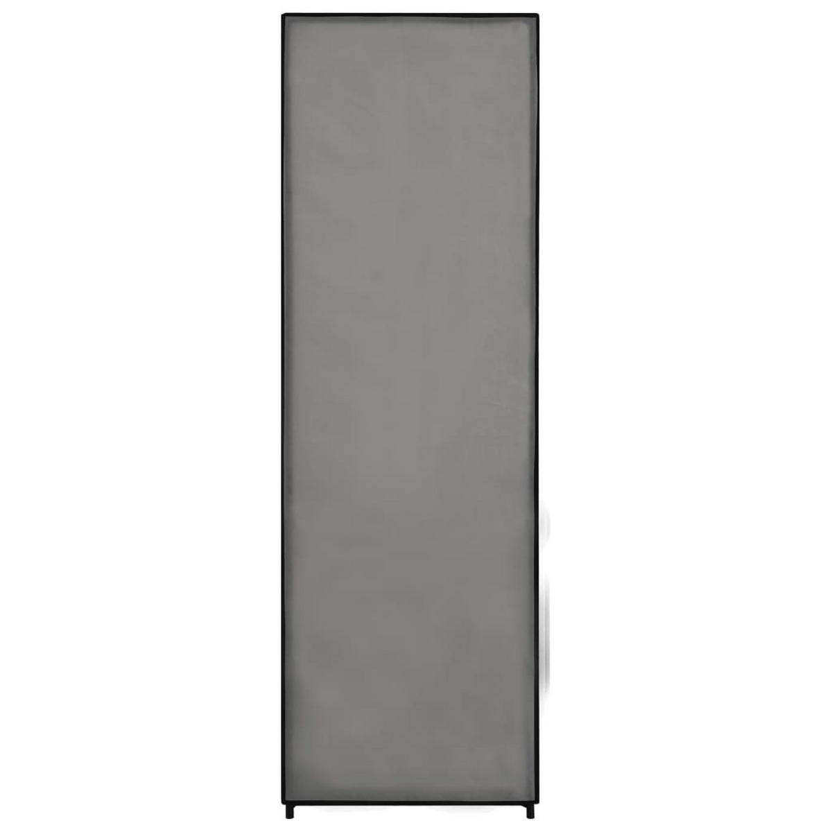 STOFFSCHRANK mit 3 Schubladen, 1 Rolltür 87/49/159 cm Grau - Grau, Textil (87/159/49cm) - vidaXL