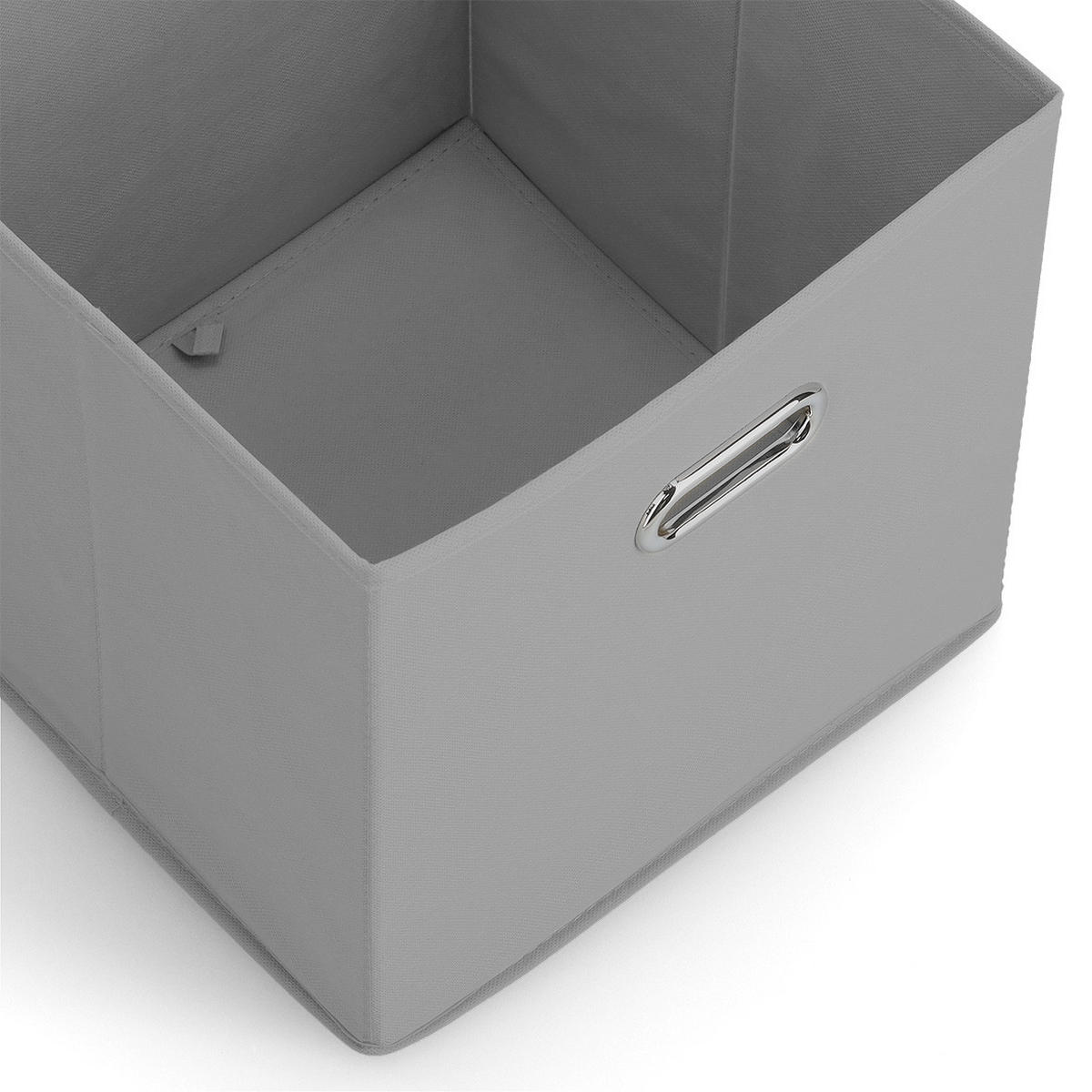 AUFBEWAHRUNGSBOX mit Griff, Vlies - Grau - Grau, Textil (32/32/32cm) - Zeller Present
