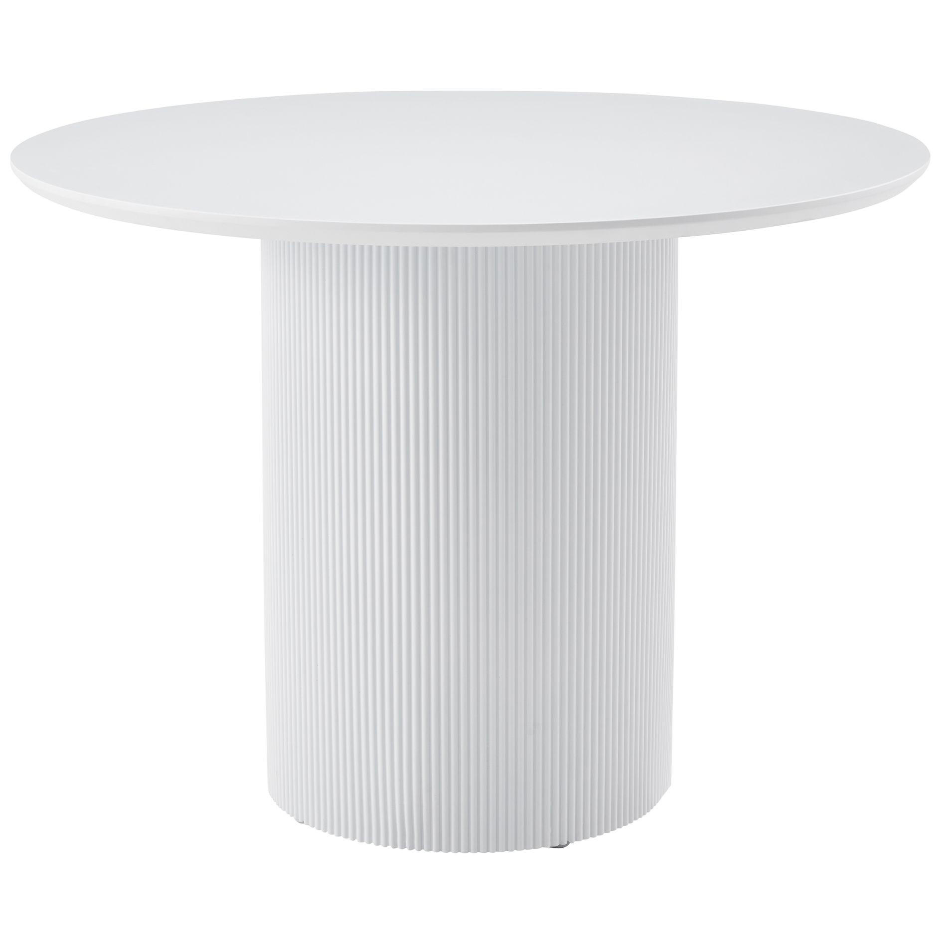 ESSTISCH Trually rund, Weiß, 100 cm - Weiß, Holzwerkstoff/Metall (100/100/75cm) - Selsey