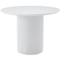 ESSTISCH Trually rund, Weiß, 100 cm - Weiß, Holzwerkstoff/Metall (100/100/75cm) - Selsey